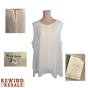 Black Rainn women’s plus sleeveless blouse Sz 3x